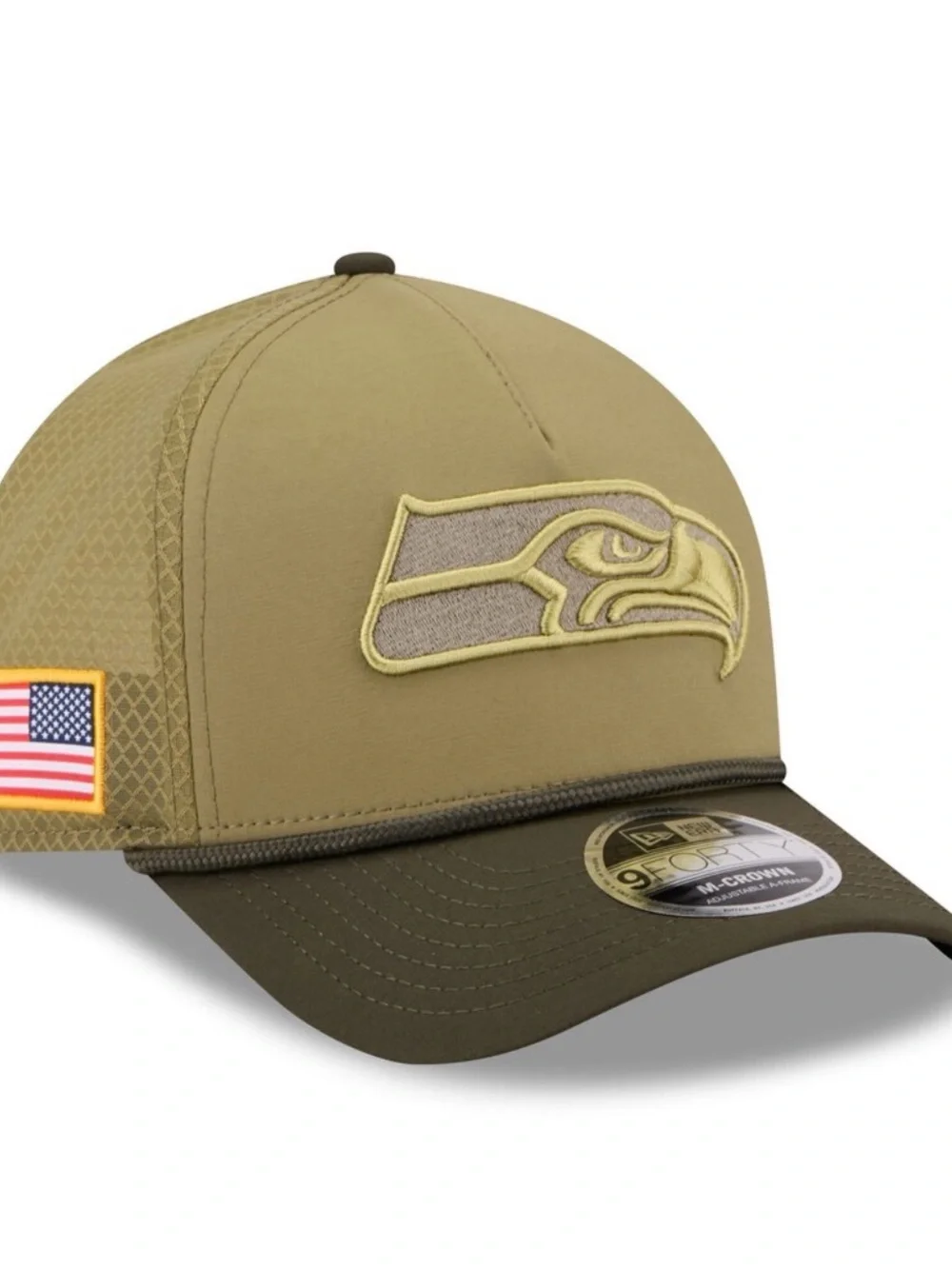 New Era Olive and Dark Olive Seattle Seahawks Cap